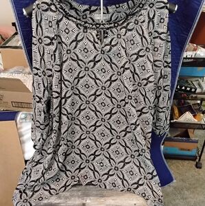 Plus Size Catherine's  Beaded Open Shoulder Blouse